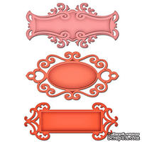 Лезвия от Spellbinders - Fancy Tags Two, 3 шт - ScrapUA.com