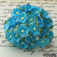 Цветочки  Sweetheart, цвет бирюза, 15мм, 10 шт.