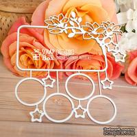 Чипборд ScrapBox - Метрика с магнолиями Hc-035 - ScrapUA.com
