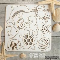 Чипборд ScrapBox - набор малый Морской - ScrapUA.com