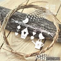 Чипборд ScrapBox - Композиция из ивовых веток и птичек Hh-192