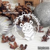 Чипборд ScrapBox - Елочная игрушка с мишкой Hh-211 - ScrapUA.com