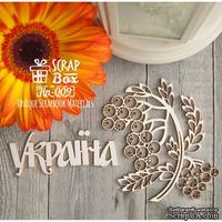 Чипборд ScrapBox - Україна с веточкой рябины Hn-009