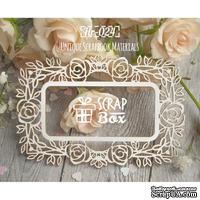 Чипборд ScrapBox - Рамка прямоугольная Розы - ScrapUA.com