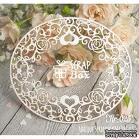 Чипборд ScrapBox - Рамка овальная Розы и сердечки - ScrapUA.com