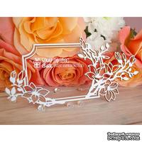 Чипборд ScrapBox - Рамочка с магнолиями прямоугольная Hr-094 - ScrapUA.com