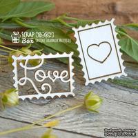 Чипборд ScrapBox - Марки Love Ht-062 - ScrapUA.com