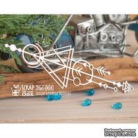 Чипборд ScrapBox - геометрический бордюр треугольник со стрелками №2 Hw-068