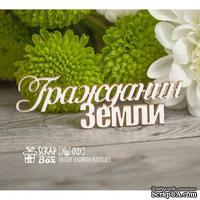 Чипборд ScrapBox - Надпись Гражданин Земли Hy-021