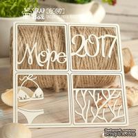 Чипборд ScrapBox - Карточка Project Life набор из 4-х шт. PL-047