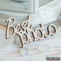 Деревянные фишки ScrapBox - Надпись BestPhoto Wfi-009