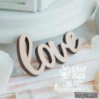 Деревянные фишки ScrapBox - Надпись Love маленькая Wfi-017