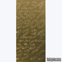 Контурные стикеры ЦИФРЫ БОЛЬШИЕ золотые SCB 1500960