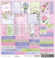 Бумага для скрапбукинга от ScrapBerry&#039;s - Цветущий Сад Карточки 2 , 1 лист, ENG, 30,5х30,5 см, 190 гр/м, односторонняя - ScrapUA.com