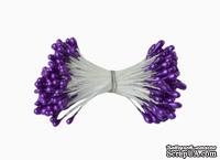 Тычинки двусторонние, ярко-фиолетовые, 55*2мм, 144 шт. - ScrapUA.com