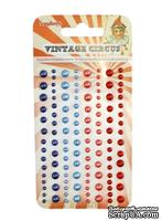 Клеевые полужемчужинки от ScrapBerry's - Vintage Circus - Старый цирк, 120 шт, 4 цвета 