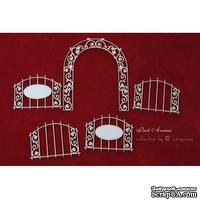 Чипборд Scrapiniec - Ограды и арки Park Avenue микс, 5 штук