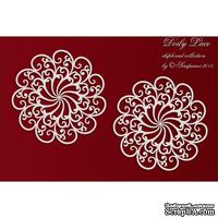 Чипборд Scrapiniec - Doily Lace - Кружево 2 большие розетки