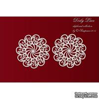 Чипборд Scrapiniec - Doily Lace - Кружево 2 средние розетки