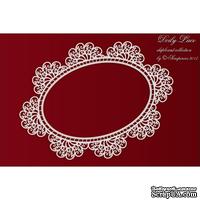 Чипборд Scrapiniec - Doily Lace - Кружевная рамка овальная