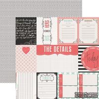 Лист скрапбумаги Teresa Collins The Details, 30х30 см, двусторонняя