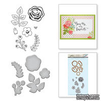 Нож для вырубки + штампы от Spellbinders - Quite Contrary - Debi Adams - Floral Divine - ScrapUA.com