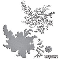 Нож для вырубки + штампы от Spellbinders - Flower Bouquet - ScrapUA.com