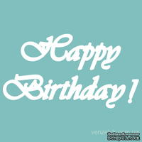 Чипборд от Вензелик - Надпись "Happy birthday 03", размер: 24x147 мм