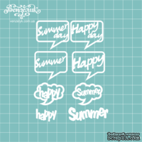 Чипборд от Вензелик - Набор слов Summer, размер: 3,2-3,5см