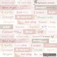 Лист односторонней бумаги от Scrapmir - Надписи (RU) - Beautiful Moments, 20х20см - ScrapUA.com