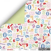 Лист двусторонней бумаги от Scrapmir - Цифры из коллекции Birthday Party , 30x30 см - ScrapUA.com