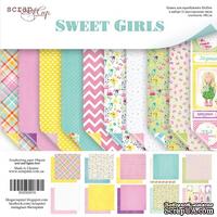 Набор двусторонней бумаги от Scrapmir - Sweet Girls, 20х20см, 10шт