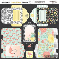 Лист двусторонней бумаги от Scrapmir - Конверты - Simple Flowers, 20х20см - ScrapUA.com