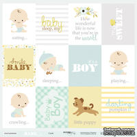 Лист односторонней бумаги от Scrapmir - Карточки (ENG) - Smile Baby, 30x30 см - ScrapUA.com