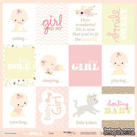 Лист односторонней бумаги от Scrapmir - Карточки (ENG) - Doll Baby, 30x30 см - ScrapUA.com