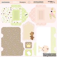 Лист двусторонней бумаги от Scrapmir - Конверты - Doll Baby, 20х20см  - ScrapUA.com