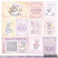 Лист односторонней бумаги от Scrapmir - Карточки 2 ENG из коллекции Daddy&#039;s Princess, 30x30 см - ScrapUA.com