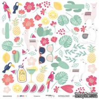 Лист односторонней бумаги для вырезания от Scrapmir - Элементы из коллекции Summer, 30x30 см - ScrapUA.com
