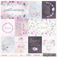Лист односторонней бумаги от Scrapmir - Cards из коллекции Gentle Morning, 30x30 см - ScrapUA.com