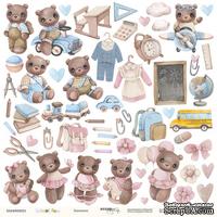 Лист односторонней бумаги для вырезания от Scrapmir - Элементы из коллекции School Days, 30x30 см - ScrapUA.com