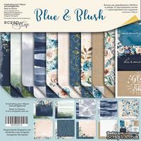 Набор двусторонней бумаги от Scrapmir - Blue & Blush, 20х20см, 11 шт