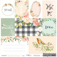 Лист односторонней бумаги для вырезания от Scrapmir - Карточки (ENG) - Peaches &amp; Cream, 30x30см - ScrapUA.com