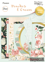 Рамки для фотографий с золотым фольгированием от Scrapmir - Peaches & Cream, 25 шт