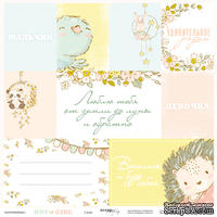Лист односторонней бумаги от Scrapmir - Карточки (RU) - Boy or Girl, 30x30 см - ScrapUA.com