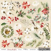 Лист односторонней бумаги от Scrapmir - Элементы - Merry Christmas, 30x30см - ScrapUA.com