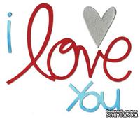 Набор лезвий Sizzix - Valentine s Day Sizzlits 3-Die Sets - Phrase I Love You, 3 шт. - ScrapUA.com