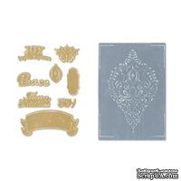 Ножи и папки от Sizzix - Framelits Die Set 8PK w/Textured Impressions - Ornament Set