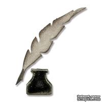 Лезвие от Sizzix-Movers & Shapers Magnetic Die Set 2PK - Mini Feather & Inkwell
