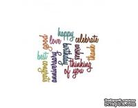 Ножи от Tim Holtz Alterations - Thinlits Die Set - Celebration Words - Script, 13 шт - ScrapUA.com