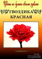 Набор тутовой бумаги для создания цветов - гвоздика красная - ScrapUA.com